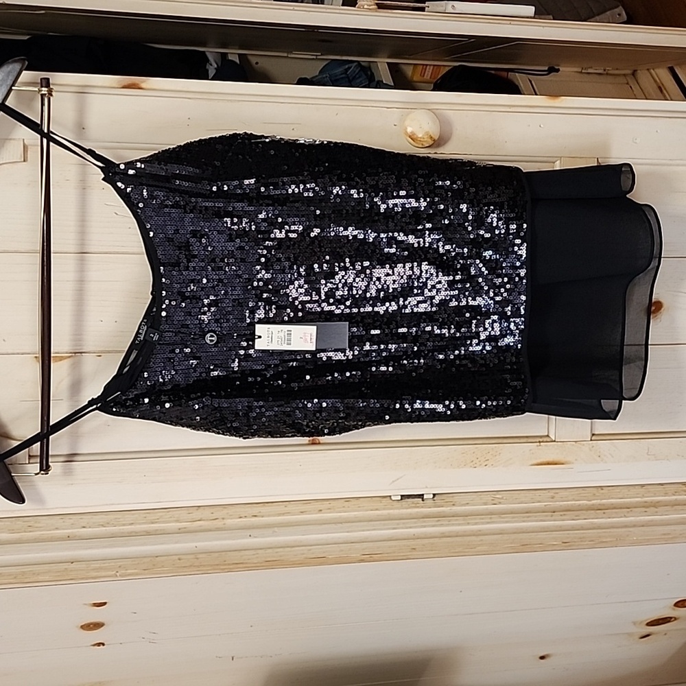 Talbots sequin tank top size 2